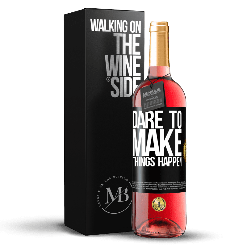 29,95 € Free Shipping | Rosé Wine ROSÉ Edition Dare to make things happen Black Label. Customizable label Young wine Harvest 2025 Tempranillo
