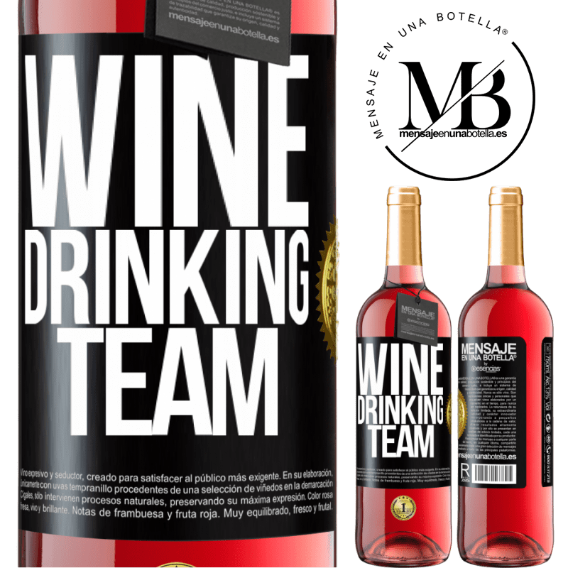29,95 € Free Shipping | Rosé Wine ROSÉ Edition Wine drinking team Black Label. Customizable label Young wine Harvest 2021 Tempranillo