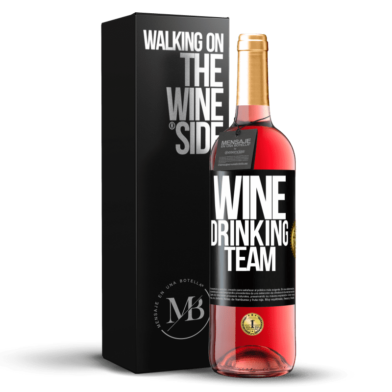 29,95 € Spedizione Gratuita | Vino rosato Edizione ROSÉ Wine drinking team Etichetta Nera. Etichetta personalizzabile Vino giovane Raccogliere 2024 Tempranillo