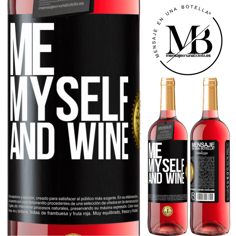 24,95 € Free Shipping | Rosé Wine ROSÉ Edition Me, myself and wine Black Label. Customizable label Young wine Harvest 2021 Tempranillo