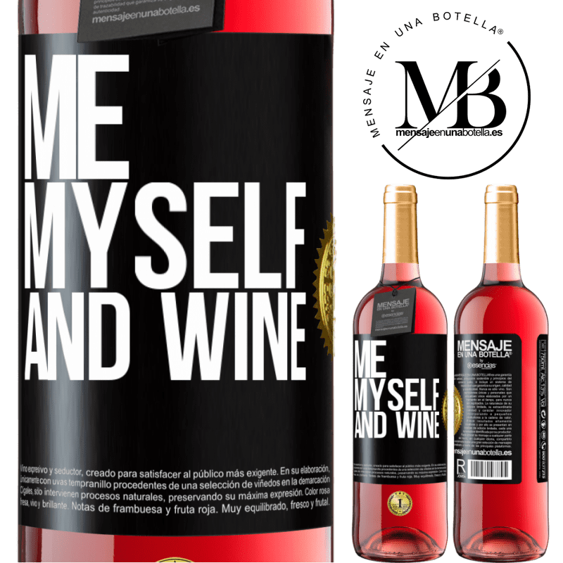 29,95 € Free Shipping | Rosé Wine ROSÉ Edition Me, myself and wine Black Label. Customizable label Young wine Harvest 2023 Tempranillo