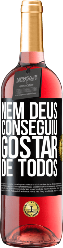 29,95 € | Vinho rosé Edição ROSÉ Nem Deus conseguiu gostar de todos Etiqueta Preta. Etiqueta personalizável Vinho jovem Colheita 2024 Tempranillo