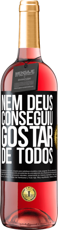 29,95 € Envio grátis | Vinho rosé Edição ROSÉ Nem Deus conseguiu gostar de todos Etiqueta Preta. Etiqueta personalizável Vinho jovem Colheita 2025 Tempranillo