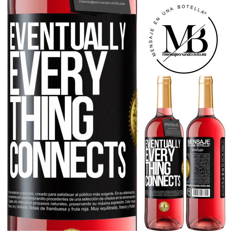 29,95 € Free Shipping | Rosé Wine ROSÉ Edition Eventually, everything connects Black Label. Customizable label Young wine Harvest 2022 Tempranillo