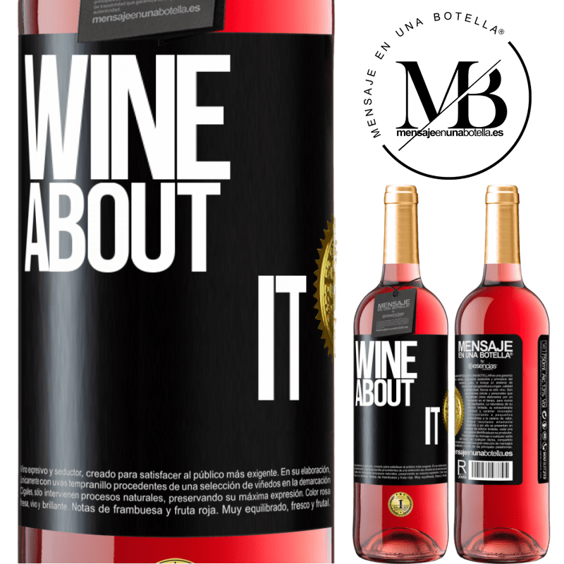 29,95 € Free Shipping | Rosé Wine ROSÉ Edition Wine about it Black Label. Customizable label Young wine Harvest 2024 Tempranillo