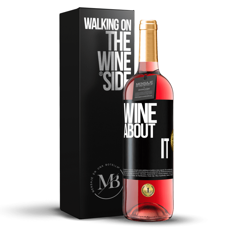 29,95 € 送料無料 | ロゼワイン ROSÉエディション Wine about it ブラックラベル. カスタマイズ可能なラベル 若いワイン 収穫 2024 Tempranillo