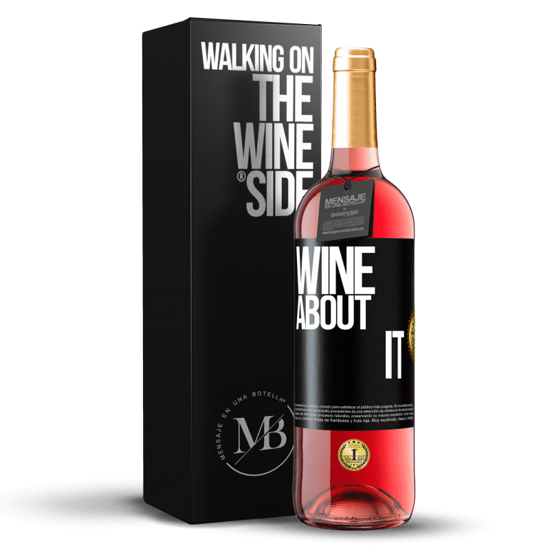 29,95 € Free Shipping | Rosé Wine ROSÉ Edition Wine about it Black Label. Customizable label Young wine Harvest 2023 Tempranillo