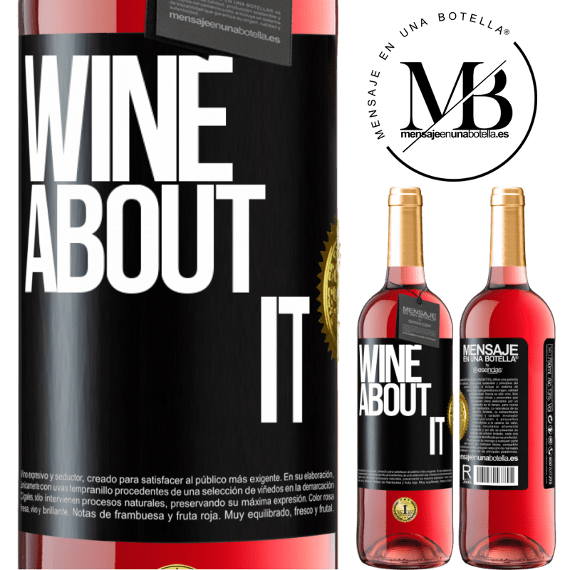 29,95 € Spedizione Gratuita | Vino rosato Edizione ROSÉ Wine about it Etichetta Nera. Etichetta personalizzabile Vino giovane Raccogliere 2024 Tempranillo