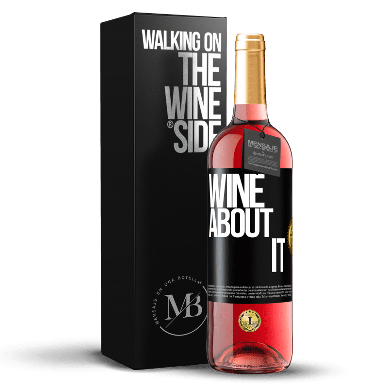 29,95 € Spedizione Gratuita | Vino rosato Edizione ROSÉ Wine about it Etichetta Nera. Etichetta personalizzabile Vino giovane Raccogliere 2024 Tempranillo