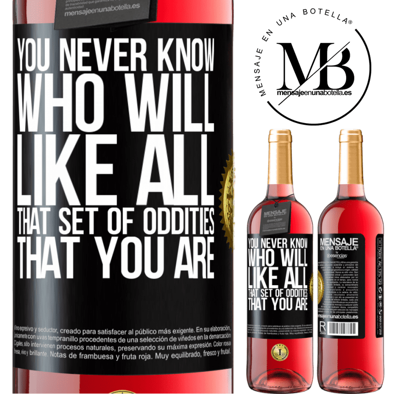 29,95 € Free Shipping | Rosé Wine ROSÉ Edition You never know who will like all that set of oddities that you are Black Label. Customizable label Young wine Harvest 2021 Tempranillo