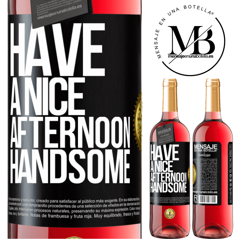 29,95 € Free Shipping | Rosé Wine ROSÉ Edition Have a nice afternoon, handsome Black Label. Customizable label Young wine Harvest 2021 Tempranillo