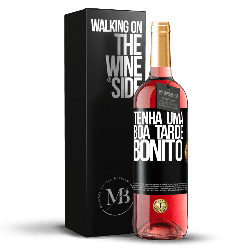 29,95 € Envio grátis | Vinho rosé Edição ROSÉ Tenha uma boa tarde, bonito Etiqueta Preta. Etiqueta personalizável Vinho jovem Colheita 2024 Tempranillo