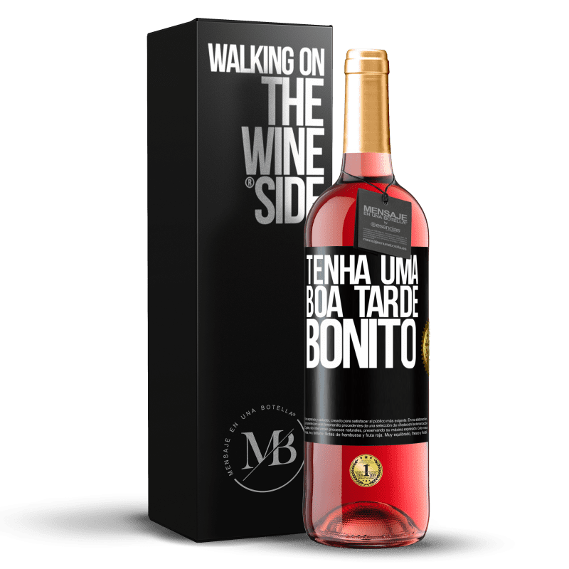 29,95 € Envio grátis | Vinho rosé Edição ROSÉ Tenha uma boa tarde, bonito Etiqueta Preta. Etiqueta personalizável Vinho jovem Colheita 2025 Tempranillo