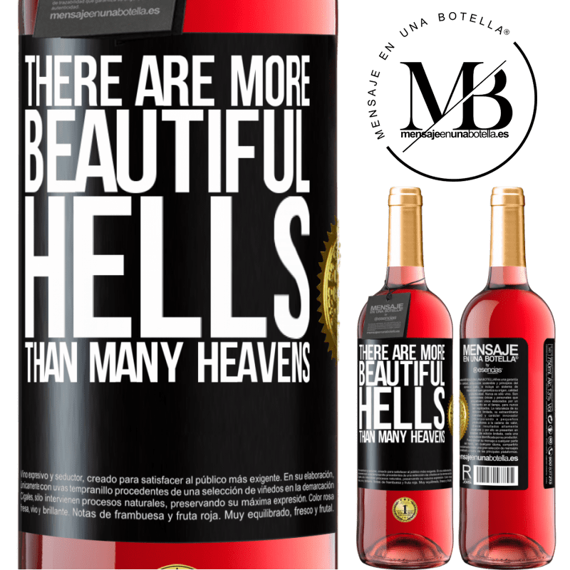 29,95 € Free Shipping | Rosé Wine ROSÉ Edition There are more beautiful hells than many heavens Black Label. Customizable label Young wine Harvest 2023 Tempranillo