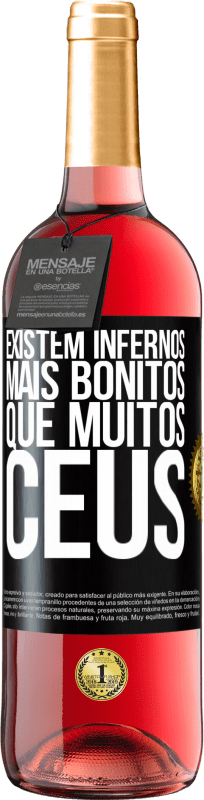 29,95 € | Vinho rosé Edição ROSÉ Existem infernos mais bonitos que muitos céus Etiqueta Preta. Etiqueta personalizável Vinho jovem Colheita 2024 Tempranillo