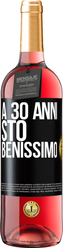 29,95 € | Vino rosato Edizione ROSÉ A 30 anni, sto benissimo Etichetta Nera. Etichetta personalizzabile Vino giovane Raccogliere 2025 Tempranillo