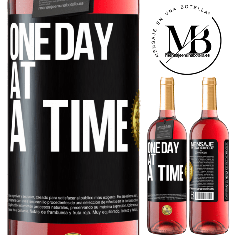 29,95 € Free Shipping | Rosé Wine ROSÉ Edition One day at a time Black Label. Customizable label Young wine Harvest 2022 Tempranillo