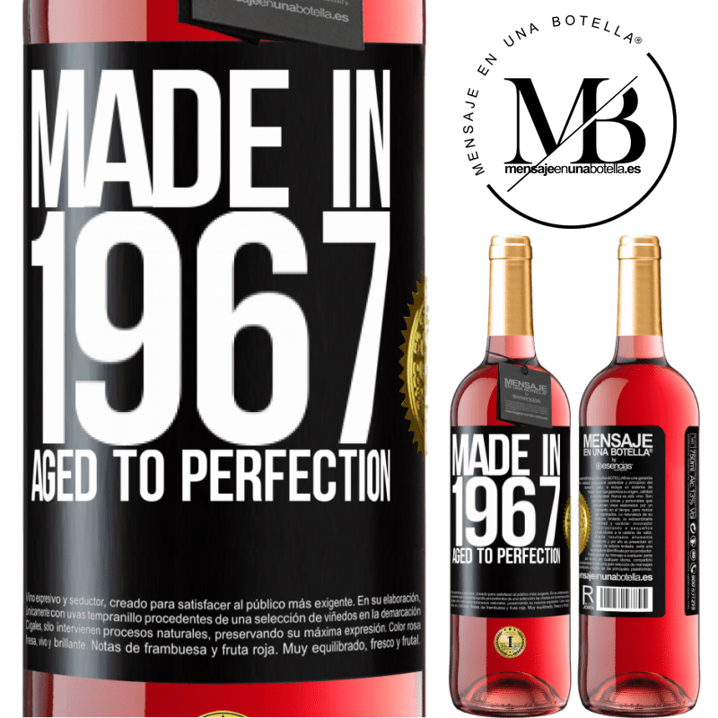 29,95 € Free Shipping | Rosé Wine ROSÉ Edition Made in 1967. Aged to perfection Black Label. Customizable label Young wine Harvest 2024 Tempranillo