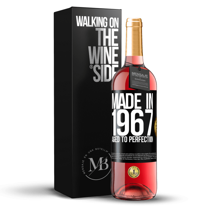 29,95 € Бесплатная доставка | Розовое вино Издание ROSÉ Сделано в 1967 году. В совершенстве Черная метка. Настраиваемая этикетка Молодое вино Урожай 2024 Tempranillo