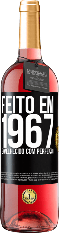 29,95 € | Vinho rosé Edição ROSÉ Feito em 1967. Envelhecido com perfeição Etiqueta Preta. Etiqueta personalizável Vinho jovem Colheita 2025 Tempranillo