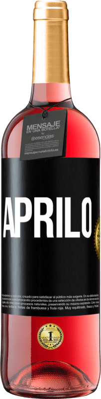 29,95 € | Vino rosato Edizione ROSÉ Aprilo Etichetta Nera. Etichetta personalizzabile Vino giovane Raccogliere 2023 Tempranillo
