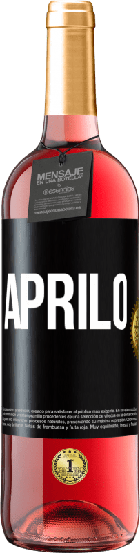 29,95 € | Vino rosato Edizione ROSÉ Aprilo Etichetta Nera. Etichetta personalizzabile Vino giovane Raccogliere 2024 Tempranillo