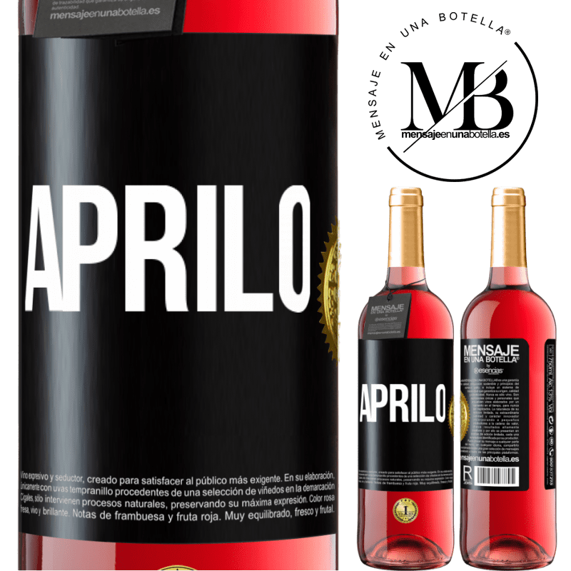 29,95 € Spedizione Gratuita | Vino rosato Edizione ROSÉ Aprilo Etichetta Nera. Etichetta personalizzabile Vino giovane Raccogliere 2024 Tempranillo