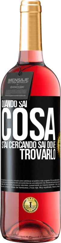 29,95 € | Vino rosato Edizione ROSÉ Quando sai cosa stai cercando, sai dove trovarlo Etichetta Nera. Etichetta personalizzabile Vino giovane Raccogliere 2024 Tempranillo