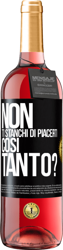 Spedizione Gratuita | Vino rosato Edizione ROSÉ Non ti stanchi di piacerti così tanto? Etichetta Nera. Etichetta personalizzabile Vino giovane Raccogliere 2023 Tempranillo