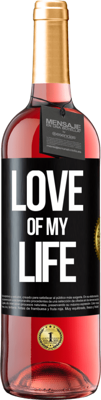 29,95 € Free Shipping | Rosé Wine ROSÉ Edition Love of my life Black Label. Customizable label Young wine Harvest 2023 Tempranillo