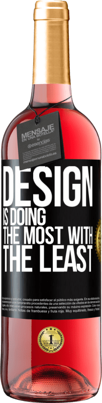 Free Shipping | Rosé Wine ROSÉ Edition Design is doing the most with the least Black Label. Customizable label Young wine Harvest 2023 Tempranillo