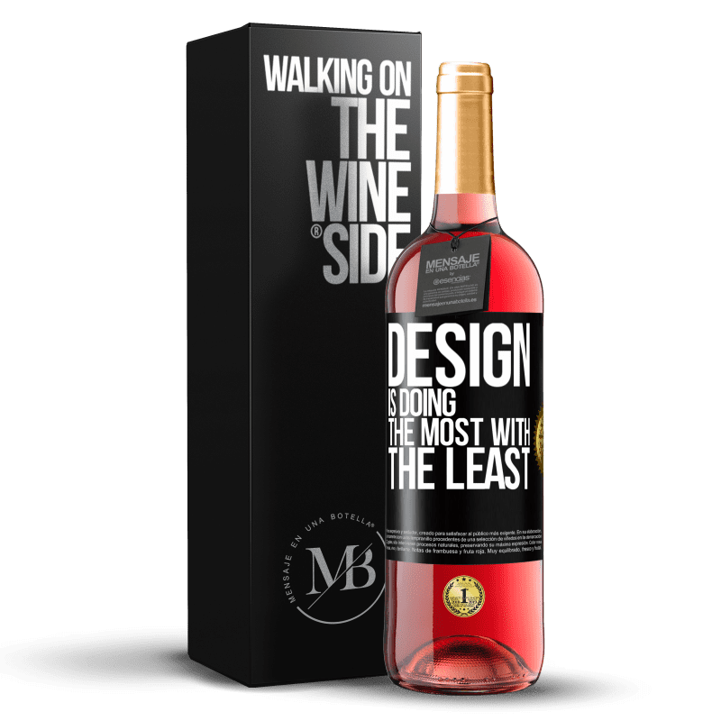 29,95 € Free Shipping | Rosé Wine ROSÉ Edition Design is doing the most with the least Black Label. Customizable label Young wine Harvest 2023 Tempranillo