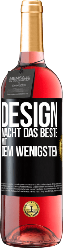 Kostenloser Versand | Roséwein ROSÉ Ausgabe Design macht das Beste mit dem Wenigsten Schwarzes Etikett. Anpassbares Etikett Junger Wein Ernte 2023 Tempranillo