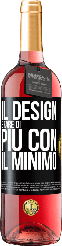 29,95 € | Vino rosato Edizione ROSÉ Il design è fare di più con il minimo Etichetta Nera. Etichetta personalizzabile Vino giovane Raccogliere 2024 Tempranillo