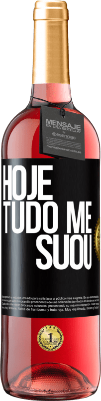 29,95 € | Vinho rosé Edição ROSÉ Hoje tudo me suou Etiqueta Preta. Etiqueta personalizável Vinho jovem Colheita 2023 Tempranillo