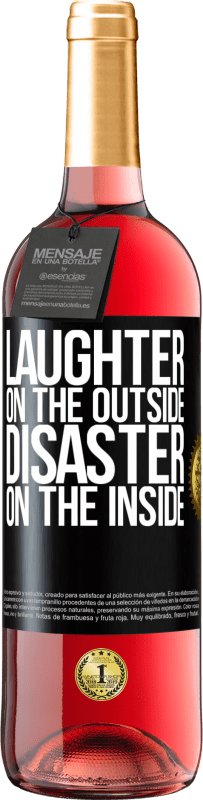 Free Shipping | Rosé Wine ROSÉ Edition Laughter on the outside, disaster on the inside Black Label. Customizable label Young wine Harvest 2023 Tempranillo