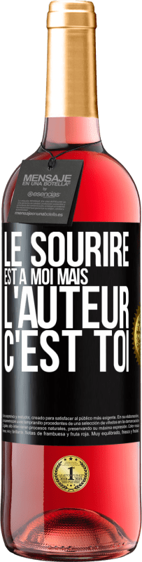 29,95 € Envoi gratuit | Vin rosé Édition ROSÉ Le sourire est à moi, mais l'auteur c'est toi Étiquette Noire. Étiquette personnalisable Vin jeune Récolte 2025 Tempranillo