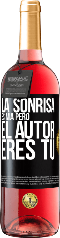 29,95 € | Vino Rosado Edición ROSÉ La sonrisa es mía, pero el autor eres tú Etiqueta Negra. Etiqueta personalizable Vino joven Cosecha 2025 Tempranillo