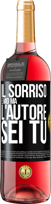 29,95 € | Vino rosato Edizione ROSÉ Il sorriso è mio, ma l'autore sei tu Etichetta Nera. Etichetta personalizzabile Vino giovane Raccogliere 2024 Tempranillo