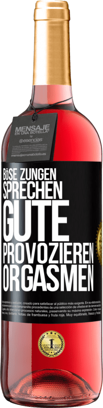 29,95 € | Roséwein ROSÉ Ausgabe Böse Zungen sprechen, gute provozieren Orgasmen Schwarzes Etikett. Anpassbares Etikett Junger Wein Ernte 2025 Tempranillo