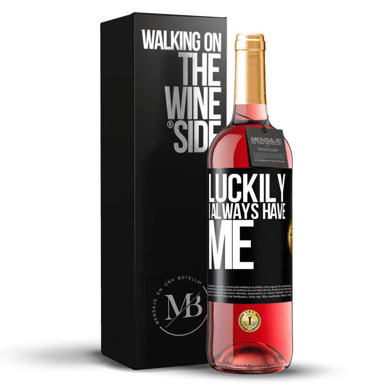 29,95 € Free Shipping | Rosé Wine ROSÉ Edition Luckily I always have me Black Label. Customizable label Young wine Harvest 2023 Tempranillo