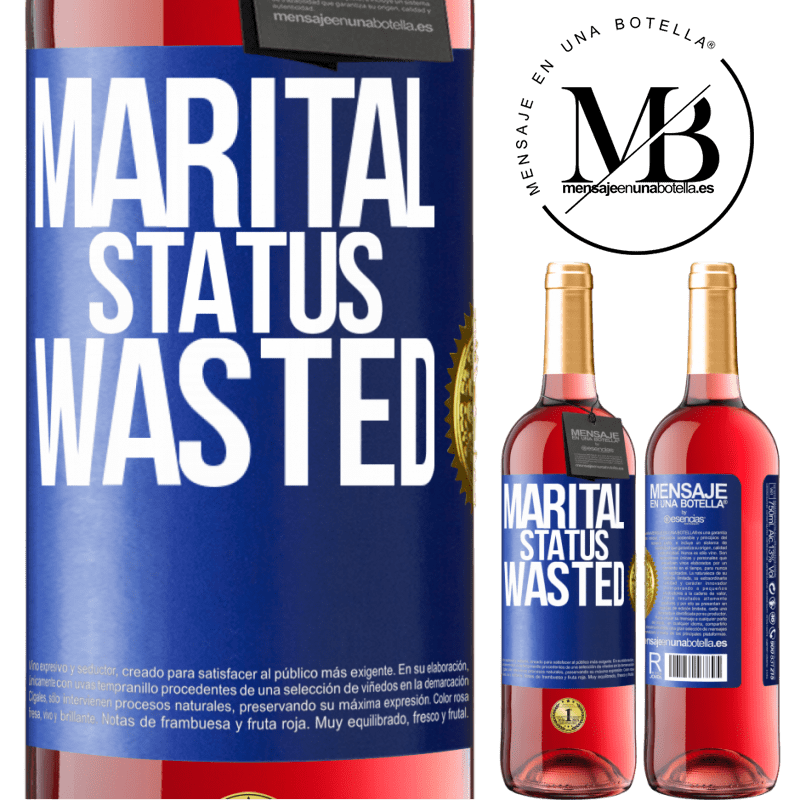 29,95 € Free Shipping | Rosé Wine ROSÉ Edition Marital status: wasted Blue Label. Customizable label Young wine Harvest 2022 Tempranillo
