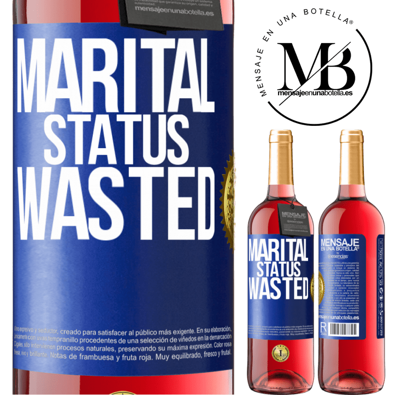 29,95 € Free Shipping | Rosé Wine ROSÉ Edition Marital status: wasted Blue Label. Customizable label Young wine Harvest 2023 Tempranillo