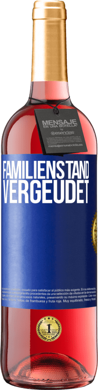 29,95 € | Roséwein ROSÉ Ausgabe Familienstand: vergeudet Blaue Markierung. Anpassbares Etikett Junger Wein Ernte 2023 Tempranillo