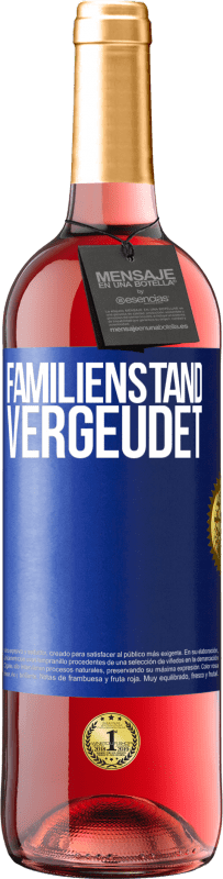 29,95 € | Roséwein ROSÉ Ausgabe Familienstand: vergeudet Blaue Markierung. Anpassbares Etikett Junger Wein Ernte 2024 Tempranillo