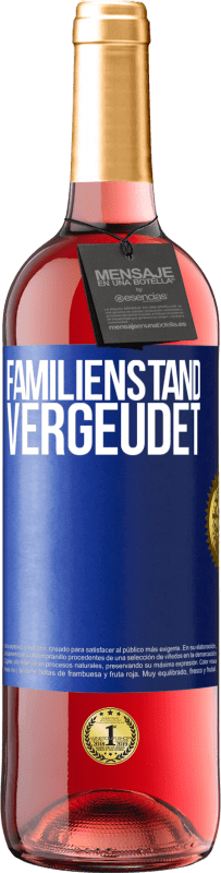 29,95 € | Roséwein ROSÉ Ausgabe Familienstand: vergeudet Blaue Markierung. Anpassbares Etikett Junger Wein Ernte 2025 Tempranillo