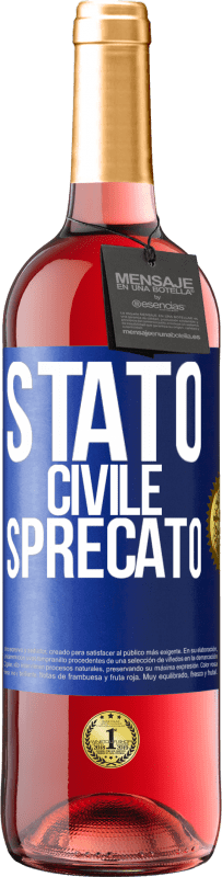 29,95 € | Vino rosato Edizione ROSÉ Stato civile: sprecato Etichetta Blu. Etichetta personalizzabile Vino giovane Raccogliere 2023 Tempranillo