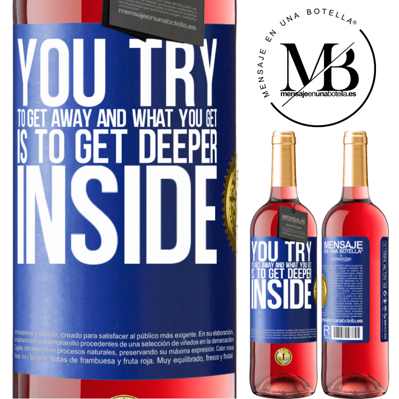 29,95 € Free Shipping | Rosé Wine ROSÉ Edition You try to get away and what you get is to get deeper inside Blue Label. Customizable label Young wine Harvest 2021 Tempranillo