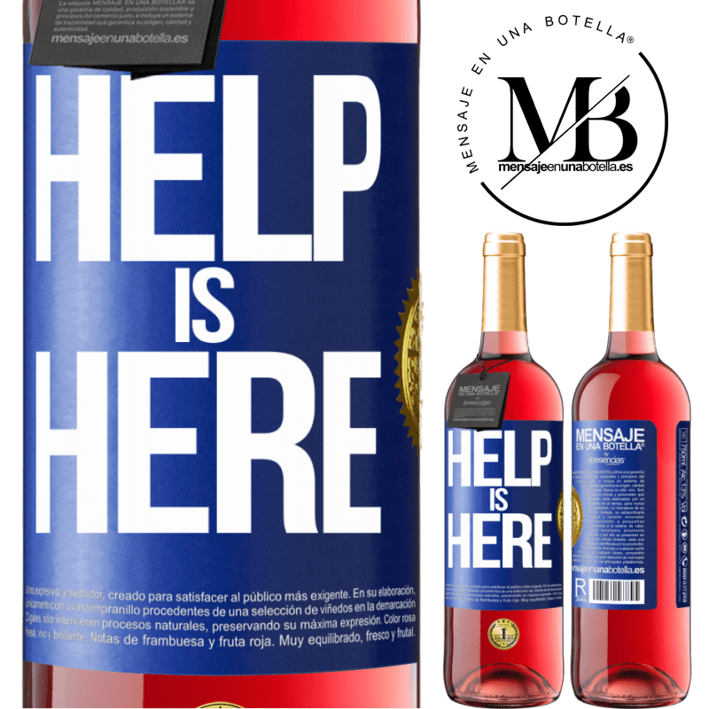 29,95 € Free Shipping | Rosé Wine ROSÉ Edition Help is Here Blue Label. Customizable label Young wine Harvest 2022 Tempranillo