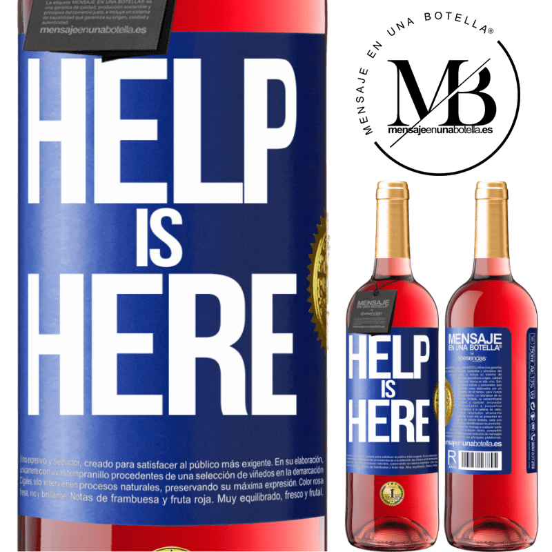 29,95 € Free Shipping | Rosé Wine ROSÉ Edition Help is Here Blue Label. Customizable label Young wine Harvest 2024 Tempranillo